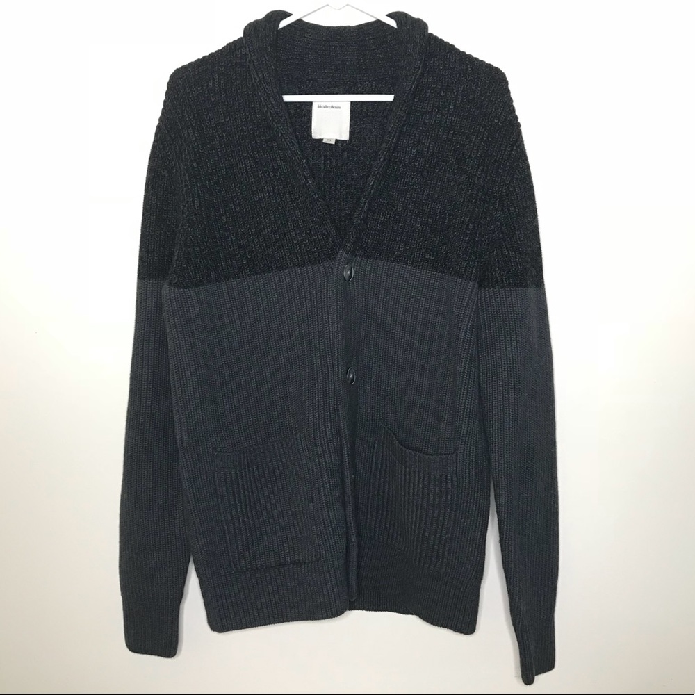 BRAND NEW life/after/denim knit two tone cardigan